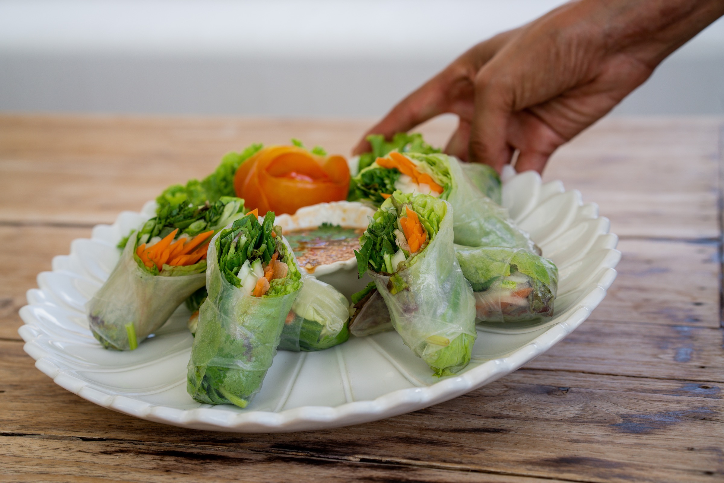 A sumptuous dish prepared at a private villa