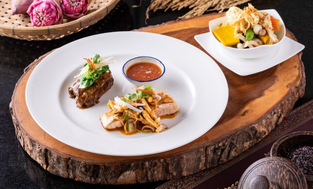 A plate of a refined Thai dish