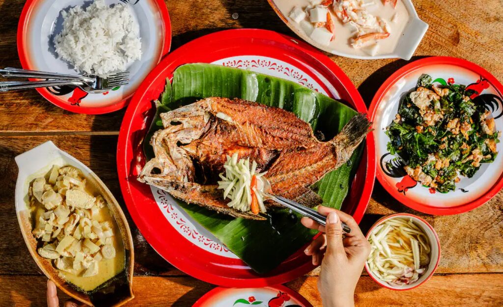 Some Koh Samui dishes with coconut-based ingredients